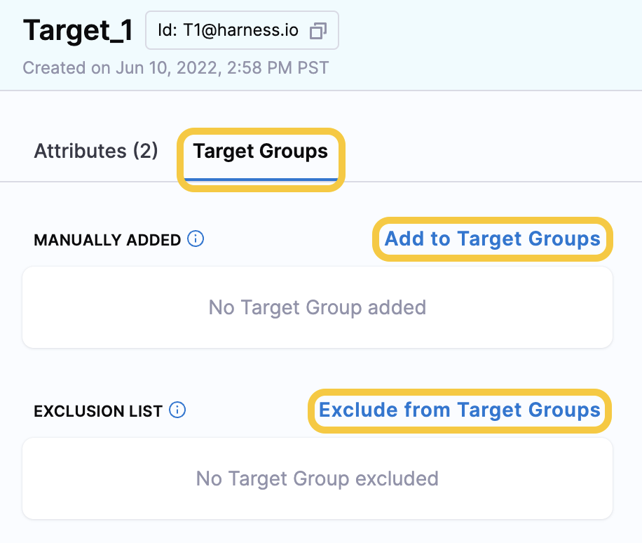 A screenshot of a target with the Target Groups tab opened.