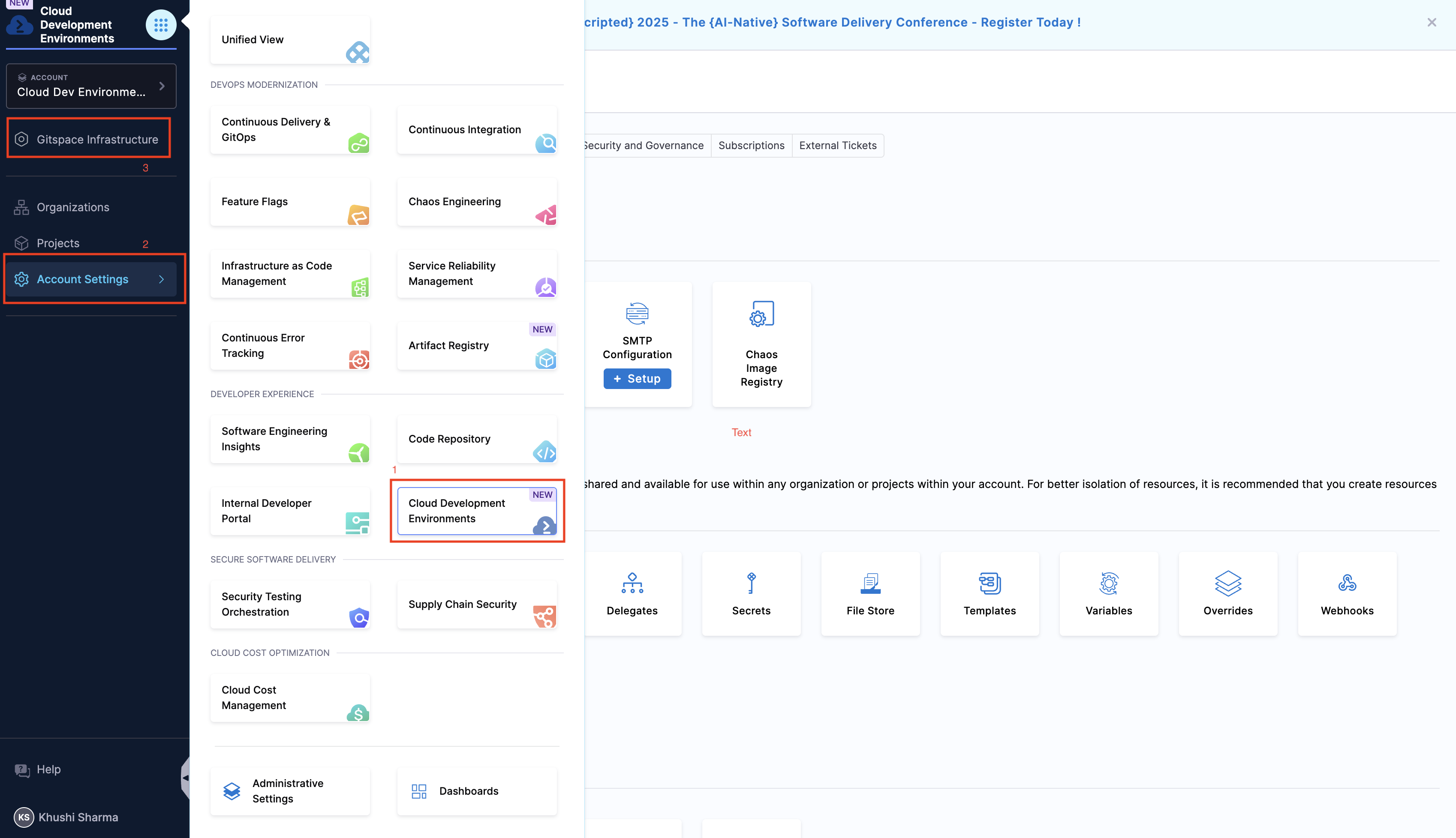Configure Gitspace Infrastructure | Harness Developer Hub
