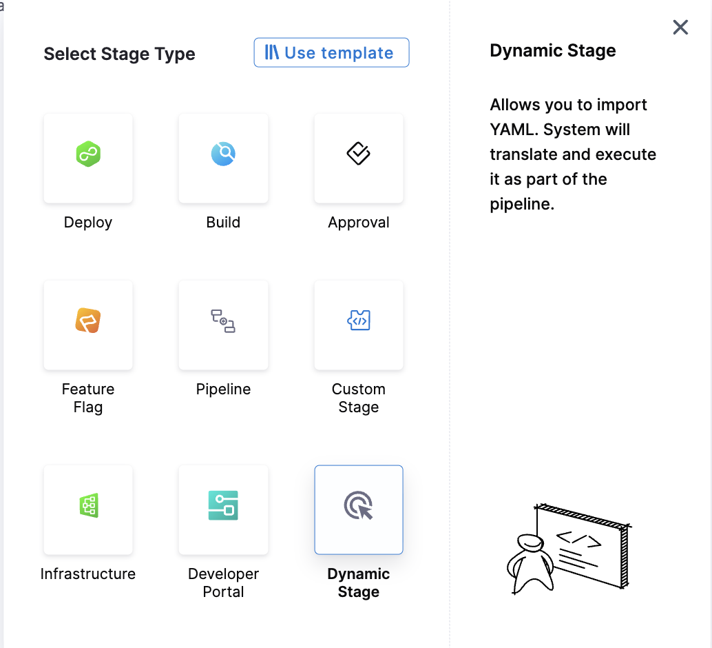 Dynamic Stage option in stage type selection
