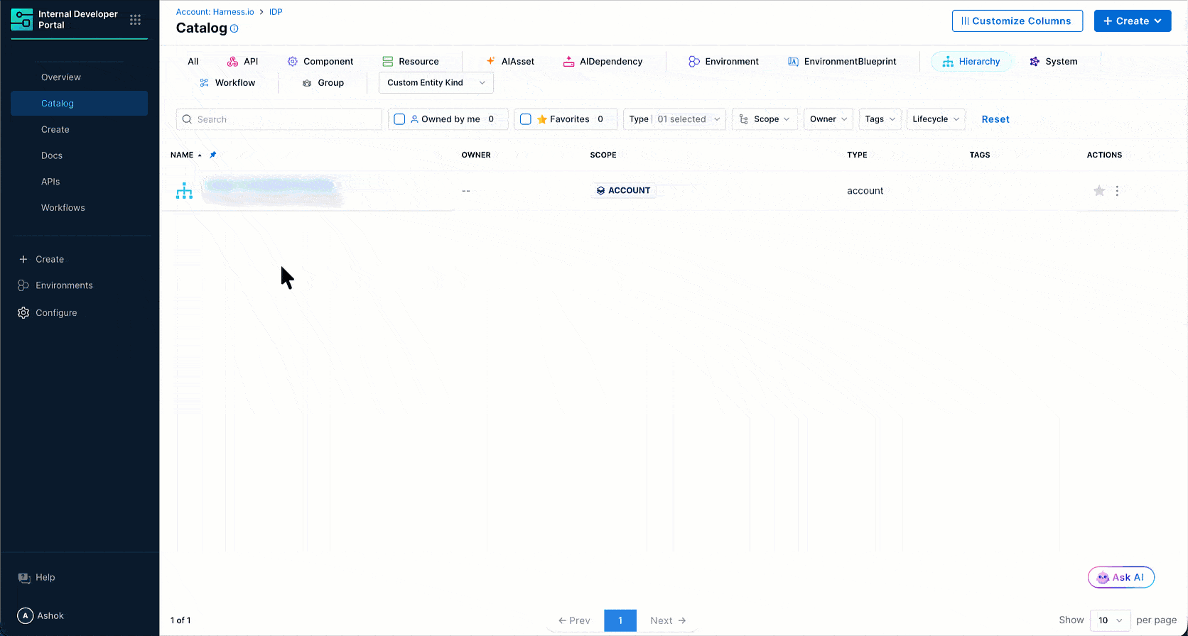 Entity Inspector showing the new ingested aggregated property