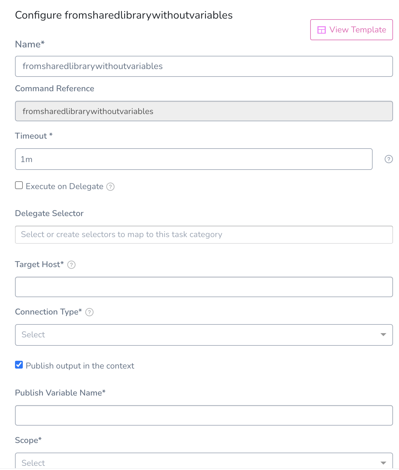 Create a Service Command Template | Harness Developer Hub