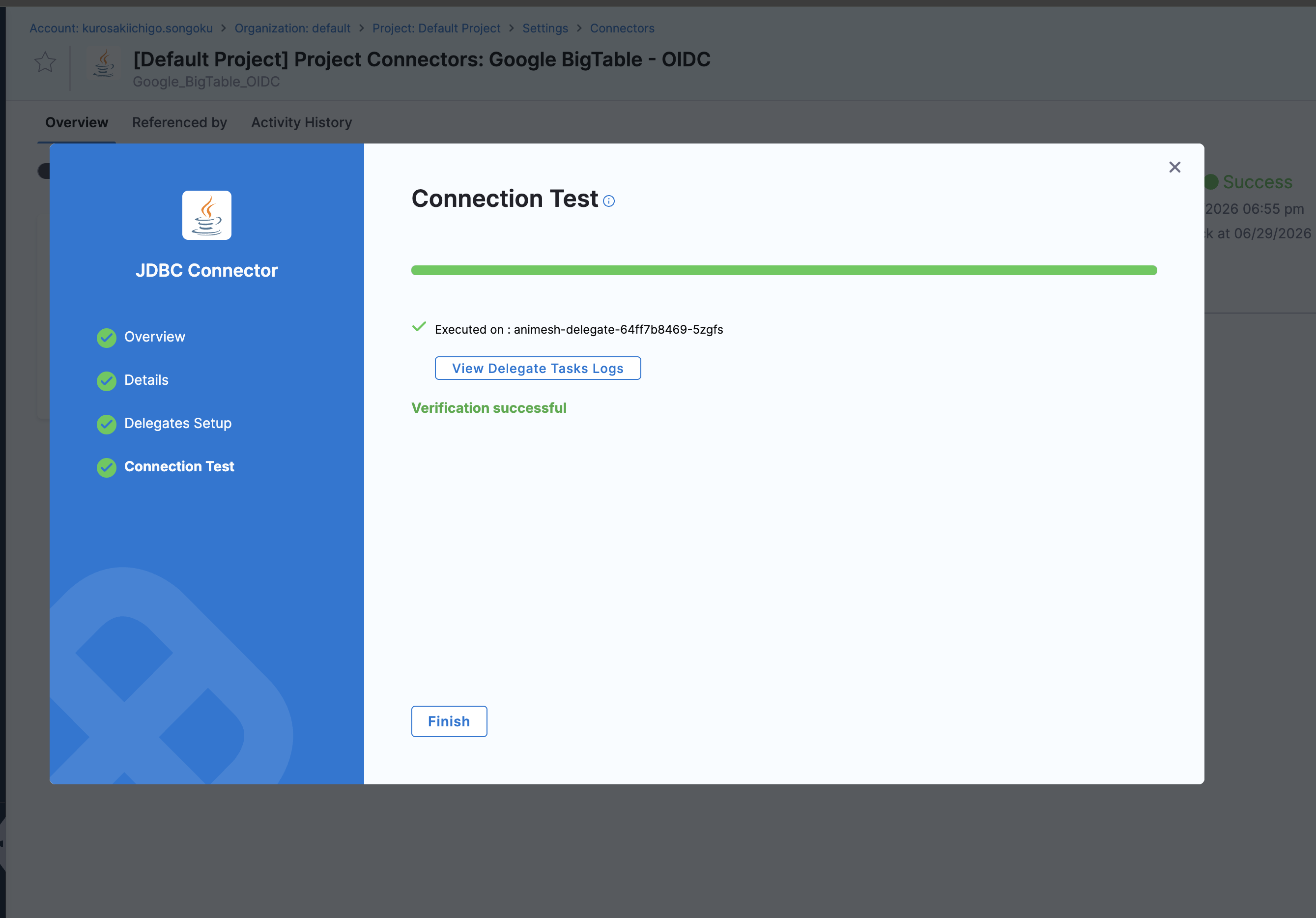 Test connection