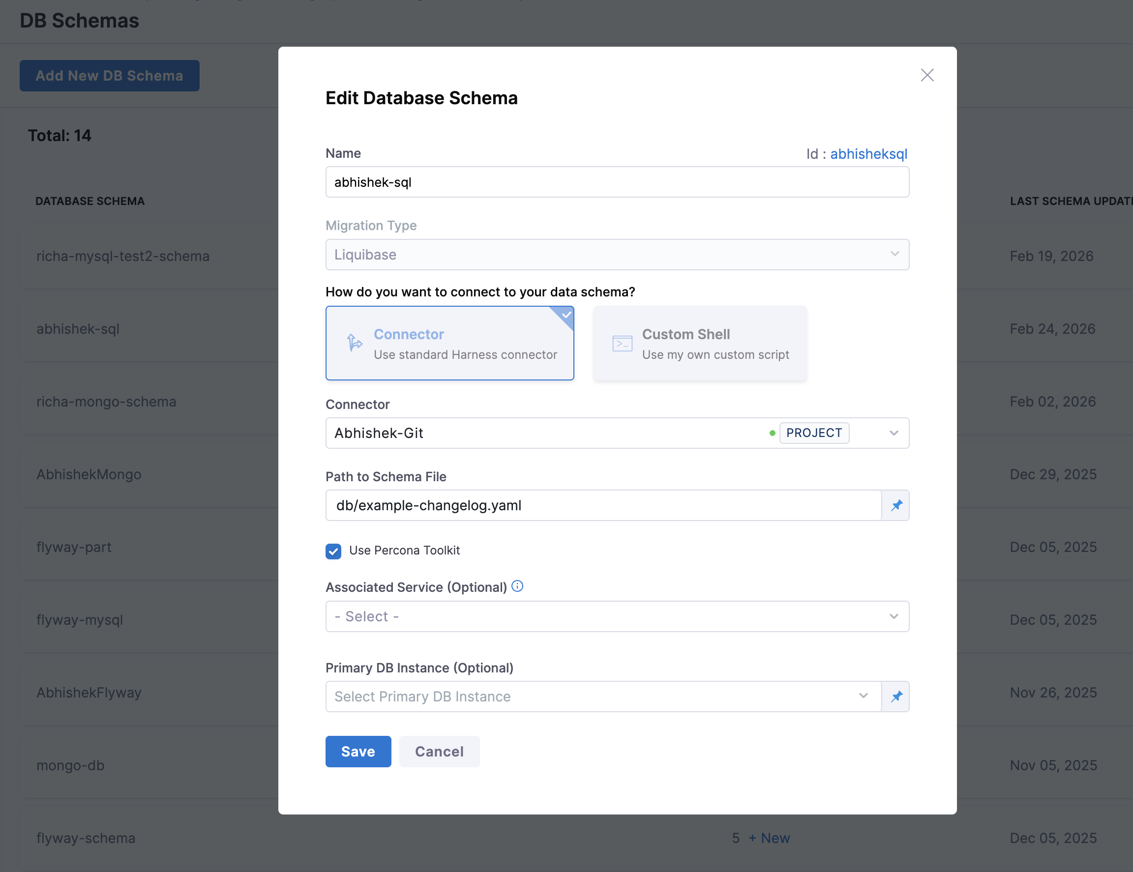 Using Liquibase with Percona
