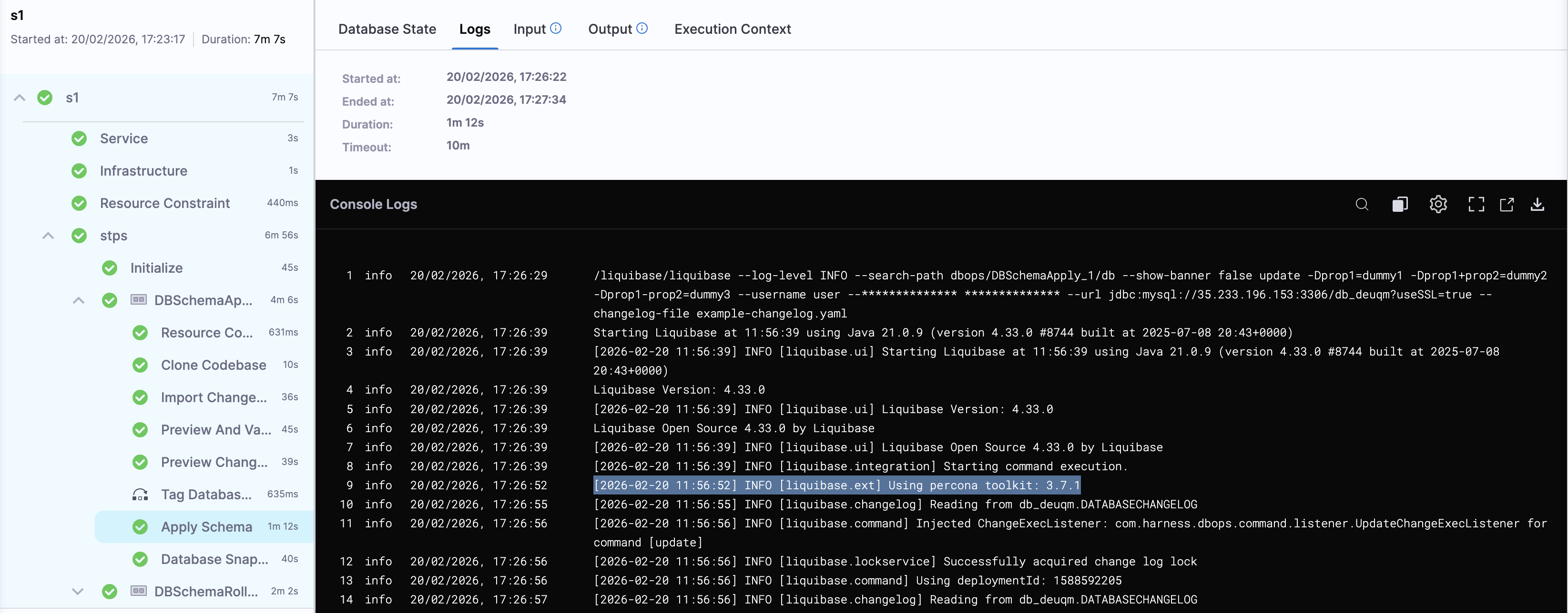 Using Liquibase with Percona