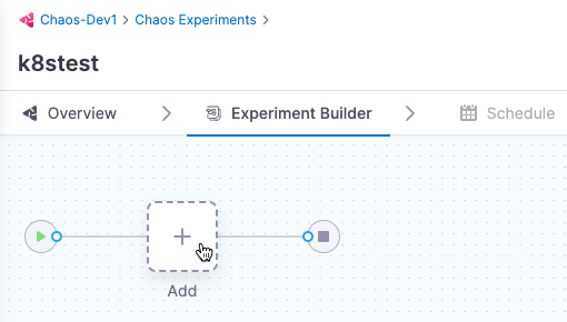 Experiment Builder tab with Add button