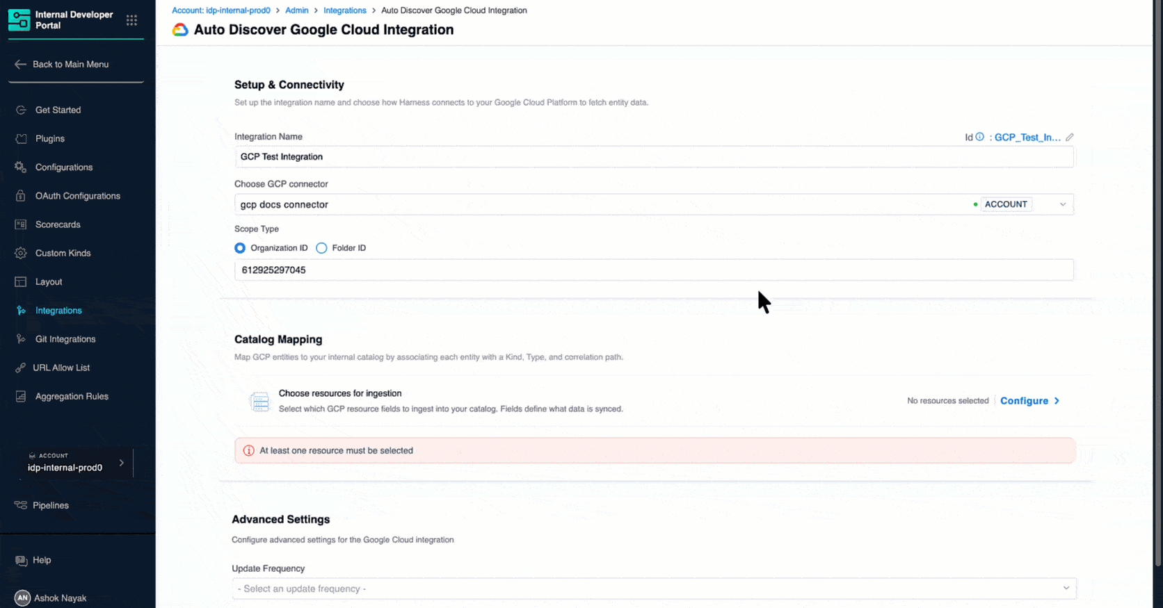 GCP Resource Selection