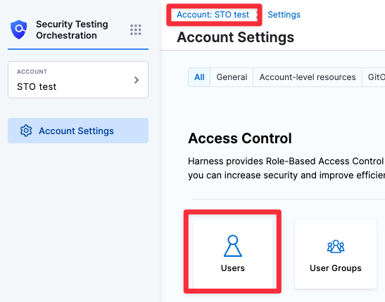 Go to account user settings