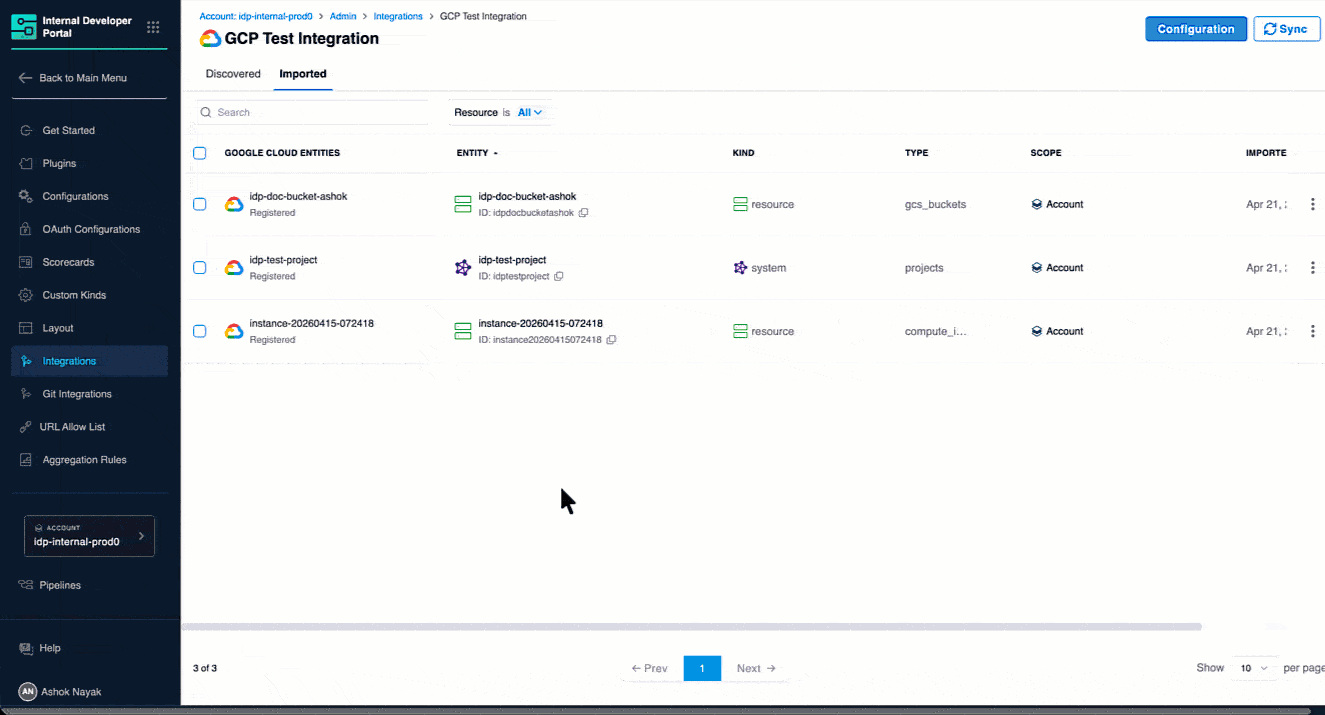 Entity Inspector Page showing Ingested Properties