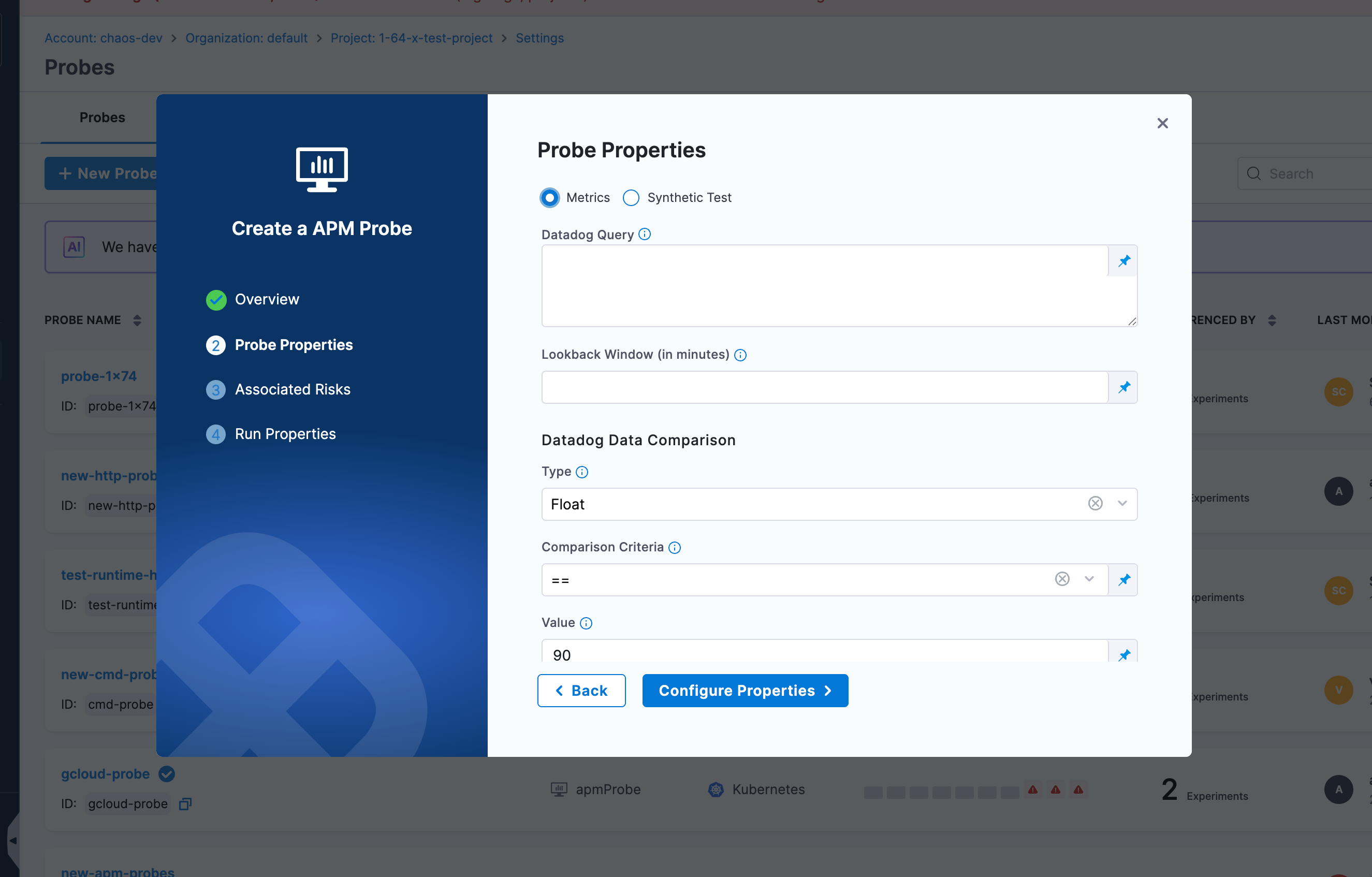 Probe Properties - Metrics