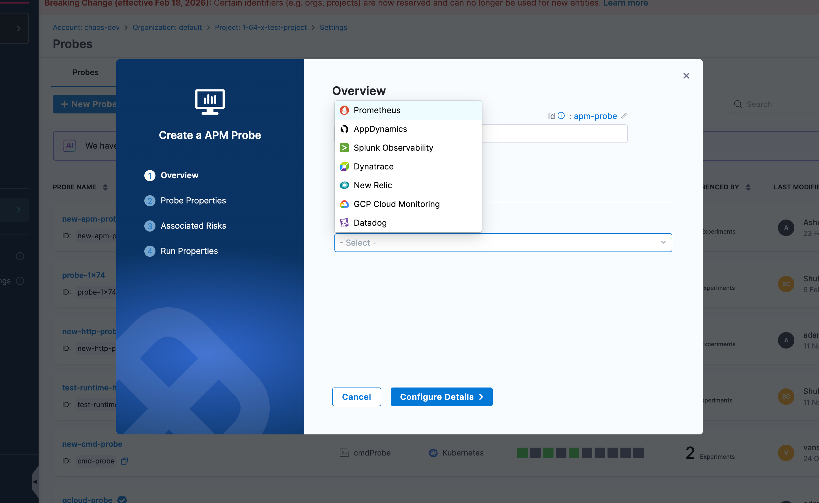 Select Datadog Probe