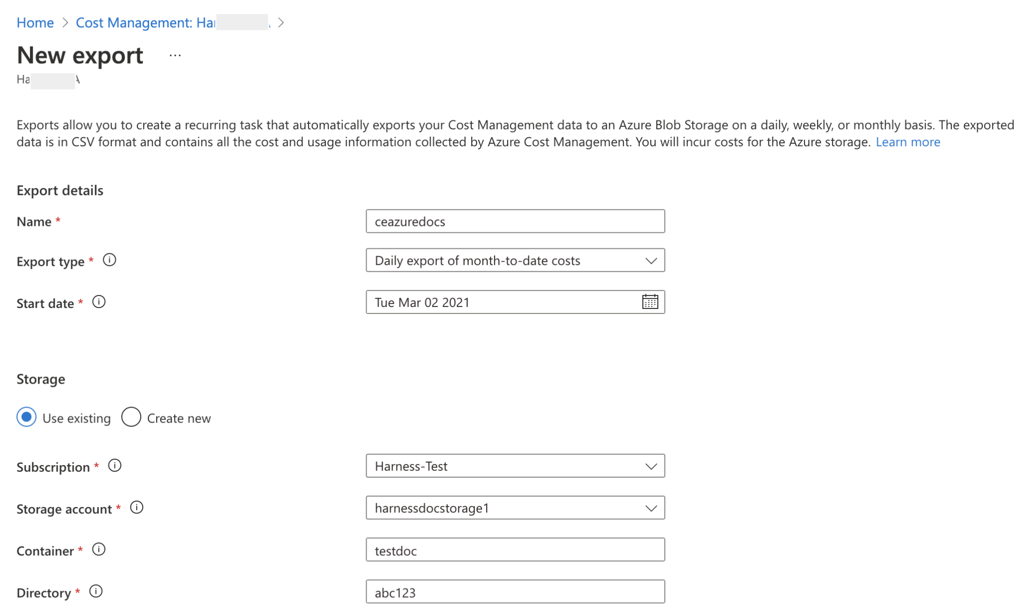 set-up-cost-visibility-for-azure-harness-developer-hub