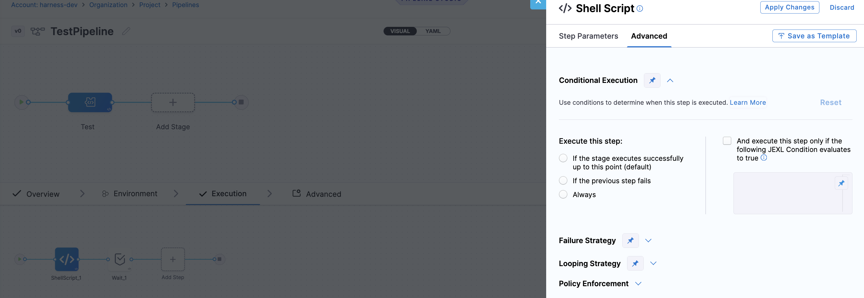 conditional execution overview